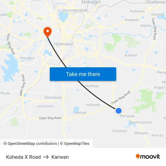 Koheda X Road to Karwan map