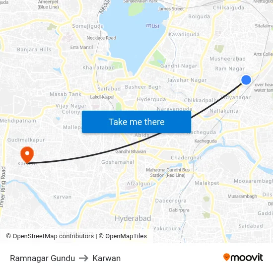 Ramnagar Gundu to Karwan map