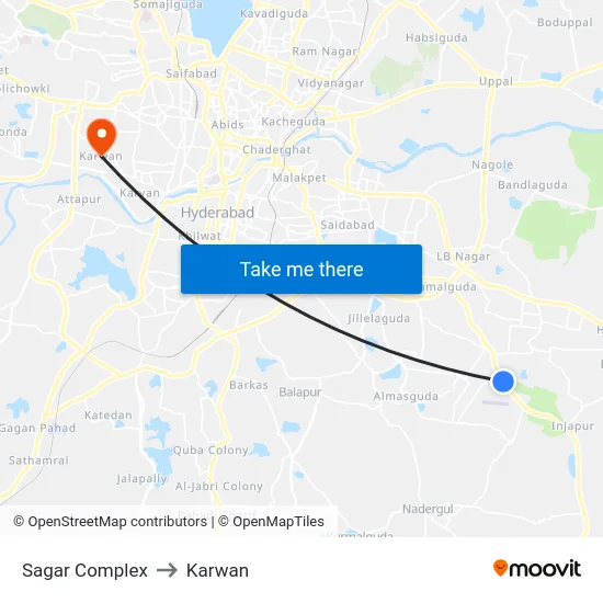 Sagar Complex to Karwan map