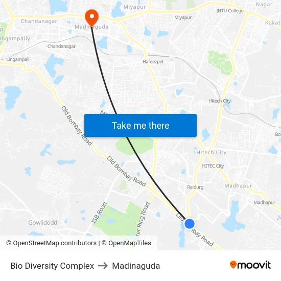 Bio Diversity Complex to Madinaguda map