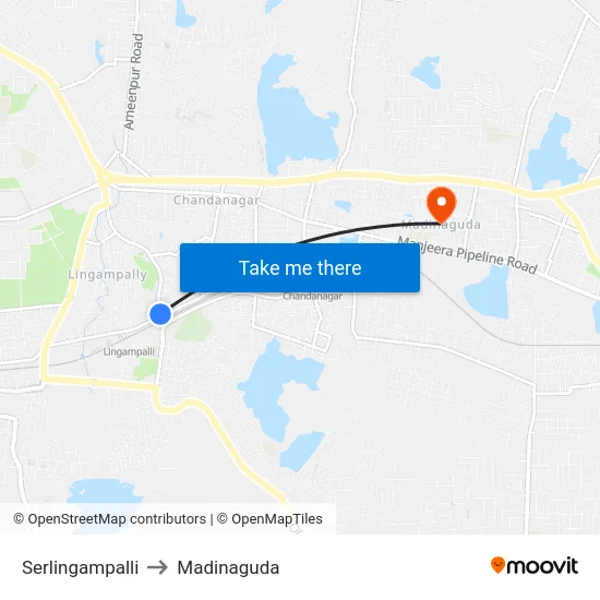 Serlingampalli to Madinaguda map