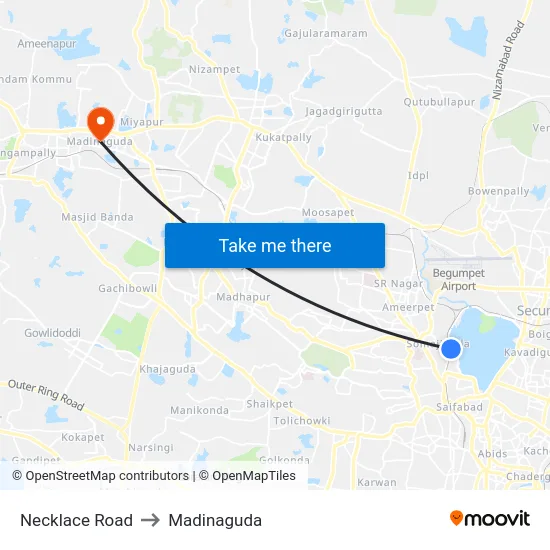 Necklace Road to Madinaguda map