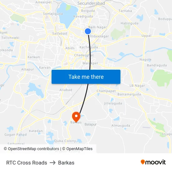 RTC Cross Roads to Barkas map