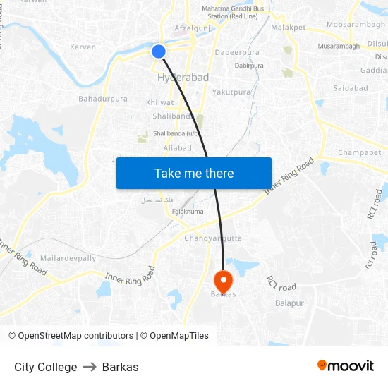 City College to Barkas map