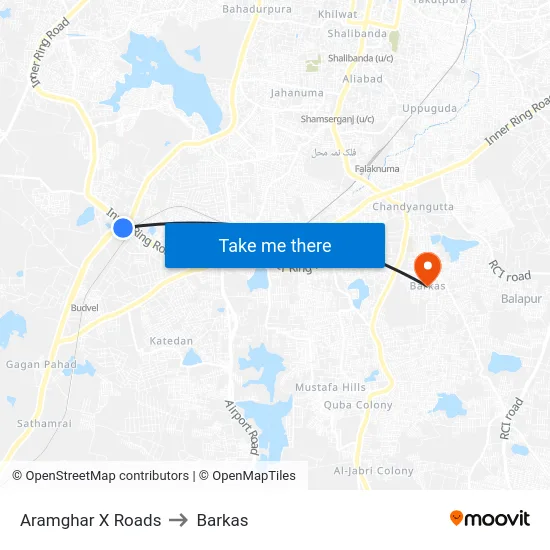 Aramghar X Roads to Barkas map