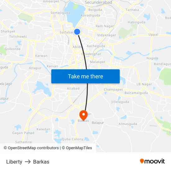 Liberty to Barkas map