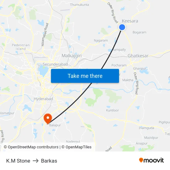 K.M Stone to Barkas map