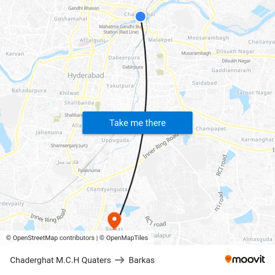 Chaderghat M.C.H Quaters to Barkas map
