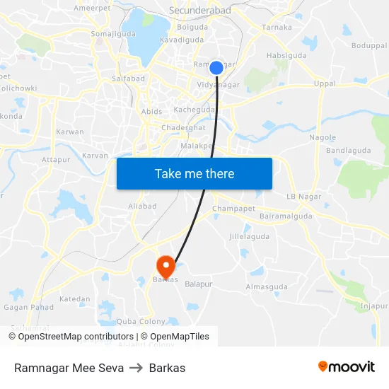 Ramnagar Mee Seva to Barkas map