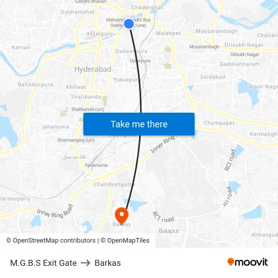 M.G.B.S Exit Gate to Barkas map