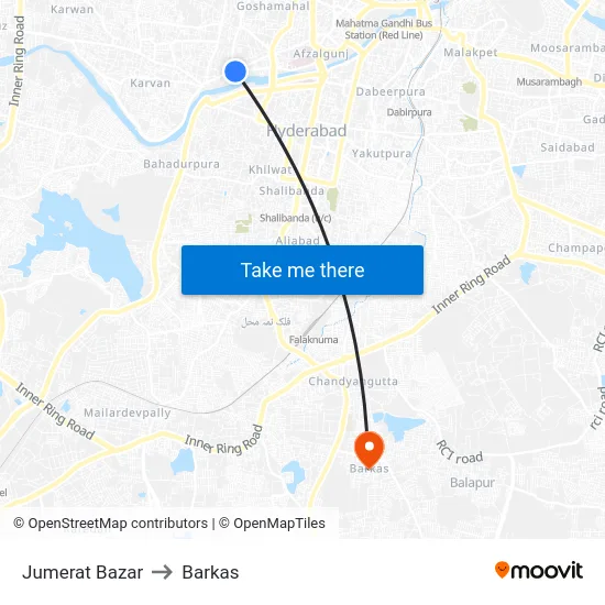 Jumerat Bazar to Barkas map