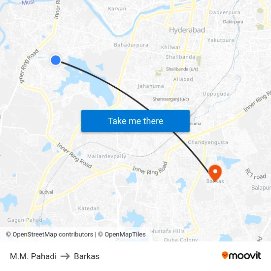 M.M. Pahadi to Barkas map