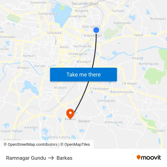 Ramnagar Gundu to Barkas map
