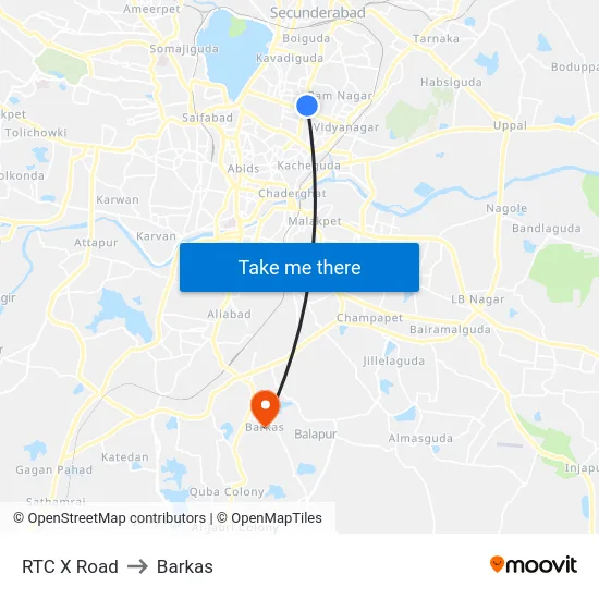 RTC X Road to Barkas map