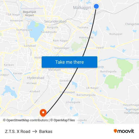Z.T.S. X Road to Barkas map