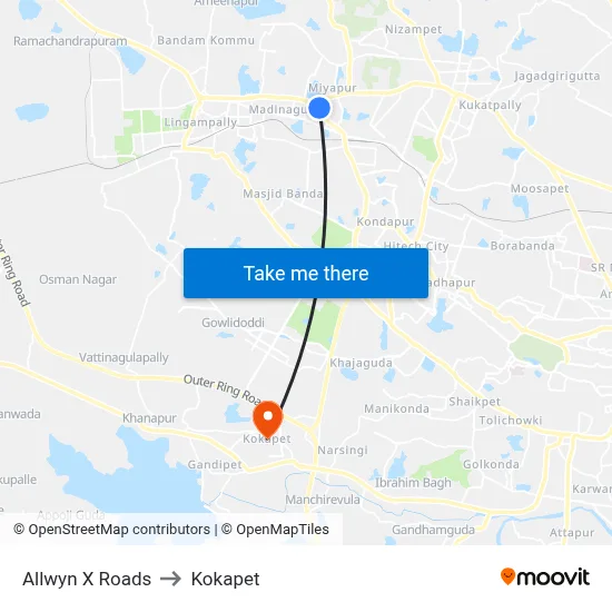 Allwyn X Roads to Kokapet map