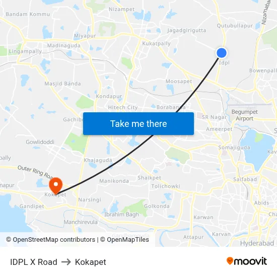 IDPL X Road to Kokapet map