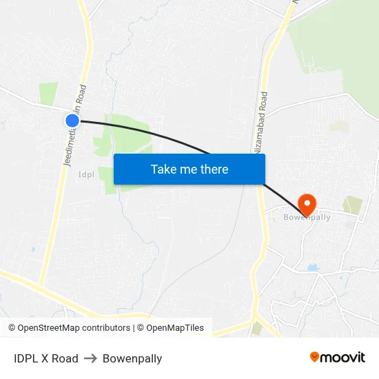 IDPL X Road to Bowenpally map