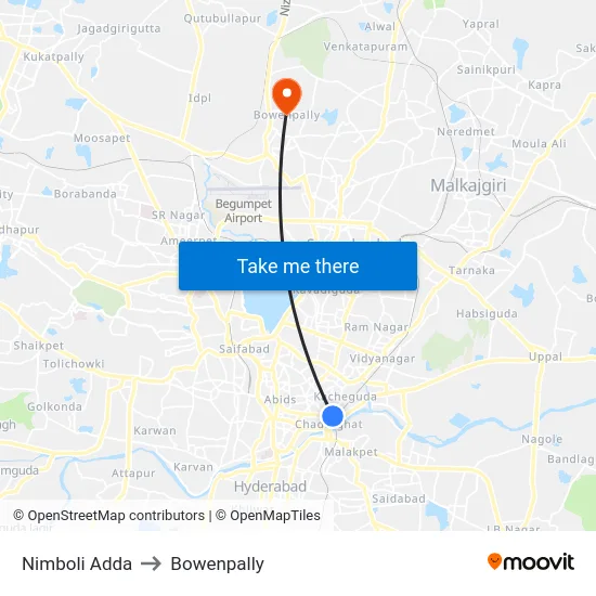 Nimboli Adda to Bowenpally map