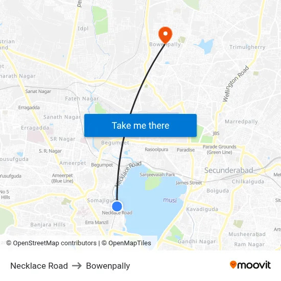 Necklace Road to Bowenpally map
