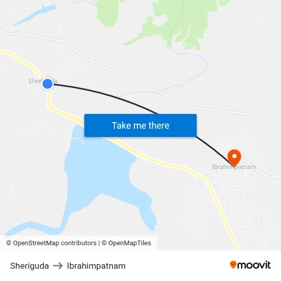Sheriguda to Ibrahimpatnam map