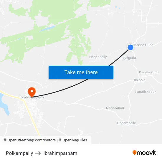 Polkampally to Ibrahimpatnam map