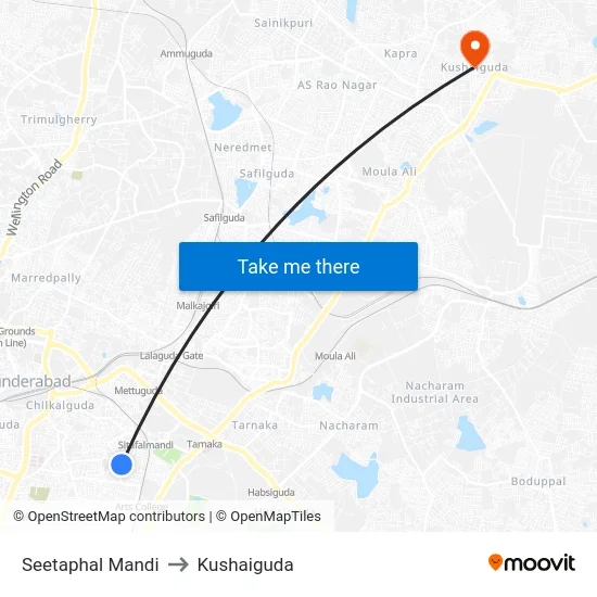 Seetaphal Mandi to Kushaiguda map