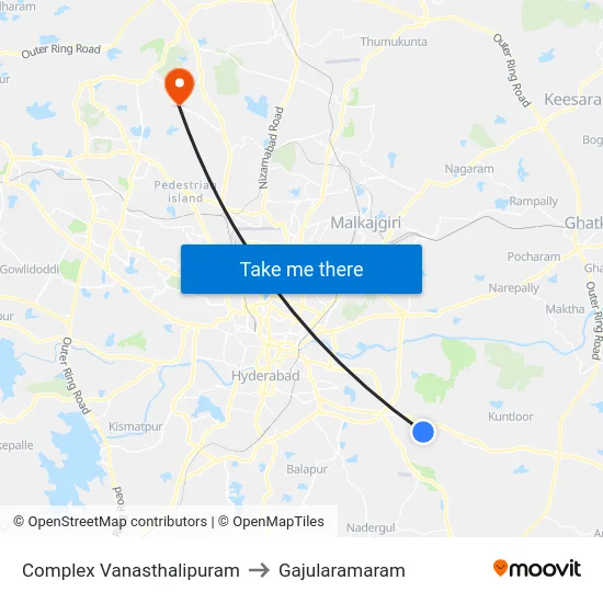 Complex Vanasthalipuram to Gajularamaram map