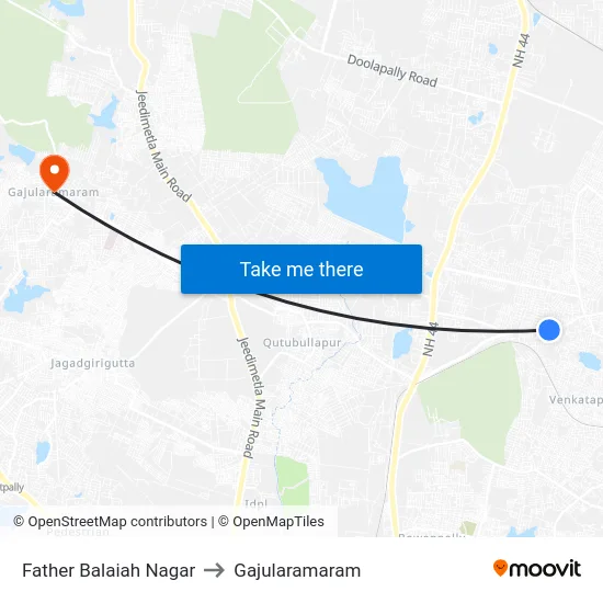 Father Balaiah Nagar to Gajularamaram map