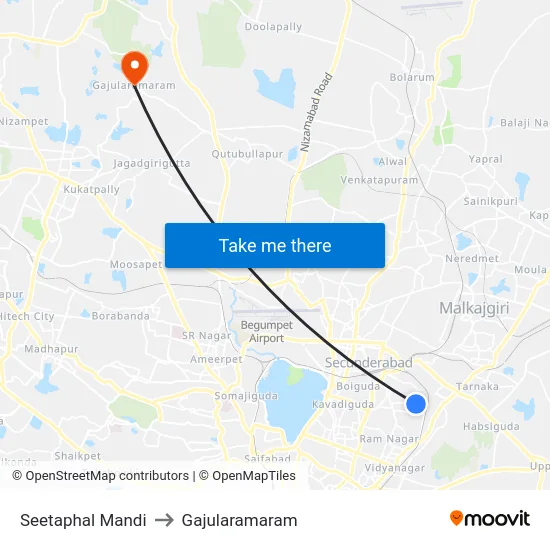 Seetaphal Mandi to Gajularamaram map