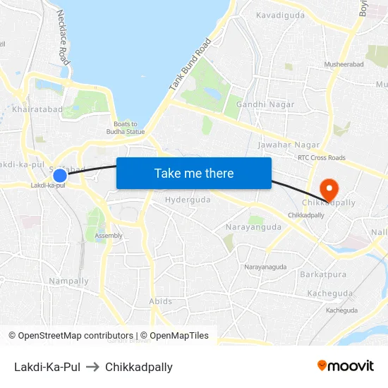 Lakdi-Ka-Pul to Chikkadpally map