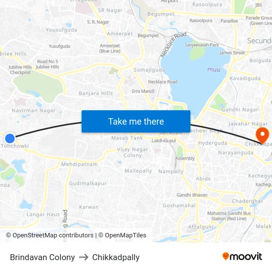 Brindavan Colony to Chikkadpally map