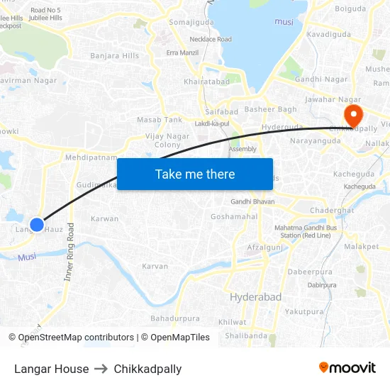 Langar House to Chikkadpally map