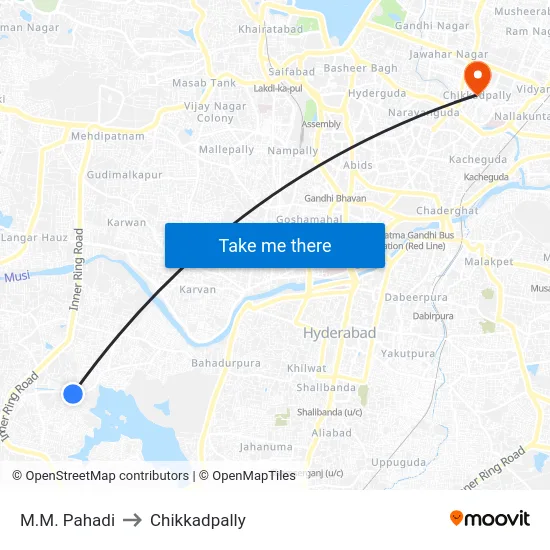 M.M. Pahadi to Chikkadpally map
