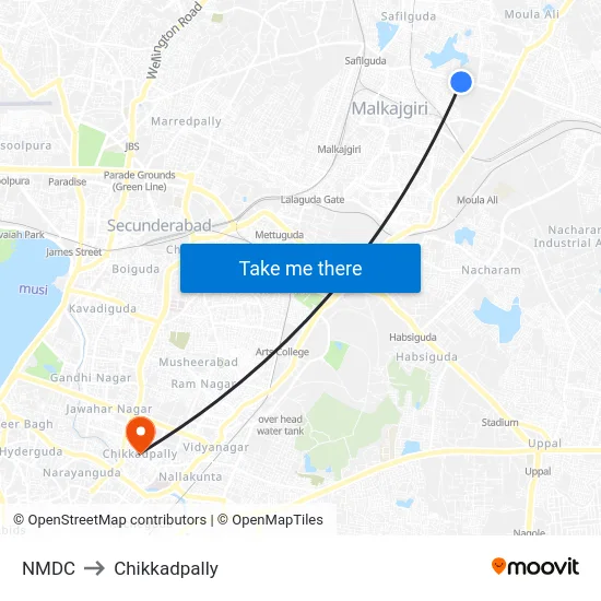 NMDC to Chikkadpally map
