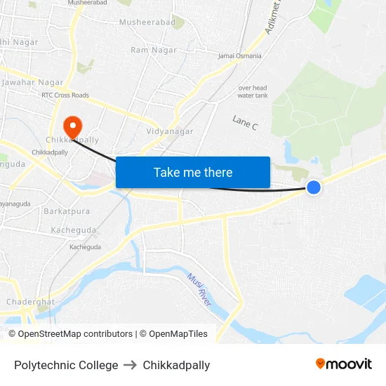 Polytechnic College to Chikkadpally map