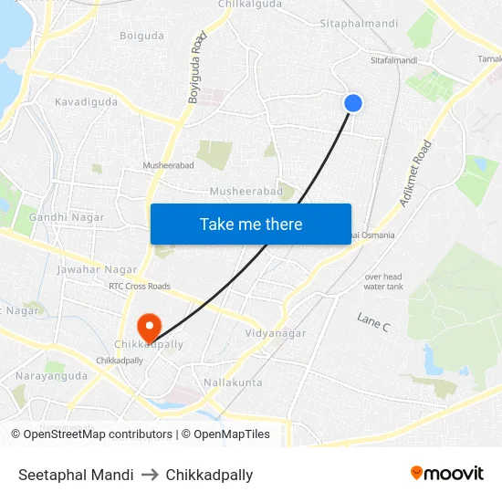 Seetaphal Mandi to Chikkadpally map