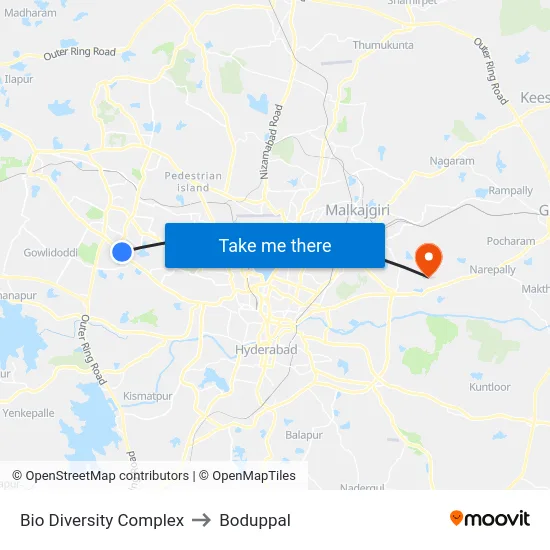 Bio Diversity Complex to Boduppal map