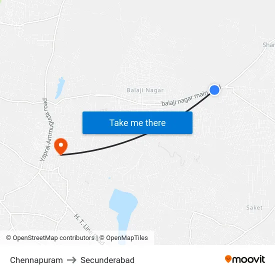 Chennapuram to Secunderabad map