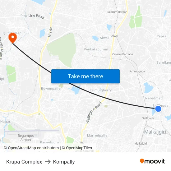 Krupa Complex to Kompally map
