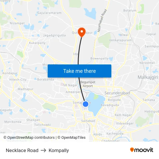 Necklace Road to Kompally map
