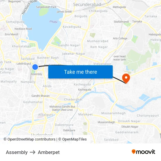 Assembly to Amberpet map