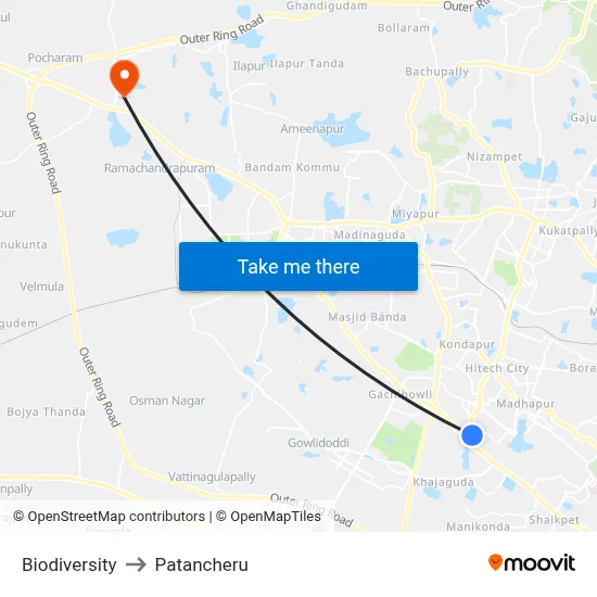 Biodiversity to Patancheru map