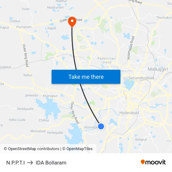 N.P.P.T.I to IDA Bollaram map