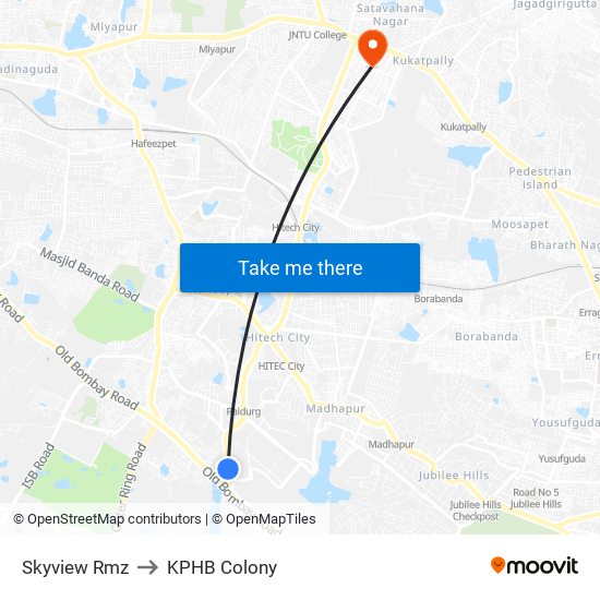 Skyview Rmz to KPHB Colony map