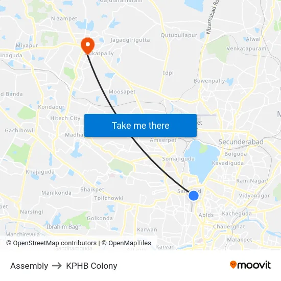 Assembly to KPHB Colony map