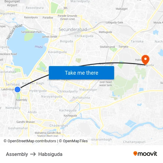 Assembly to Habsiguda map