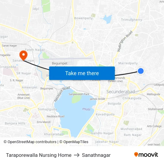 Taraporewalla Nursing Home to Sanathnagar map