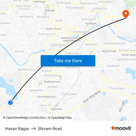 Hasan Nagar to Shivam Road map