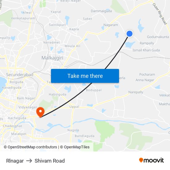 Rlnagar to Shivam Road map